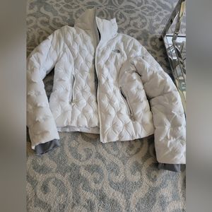 North face Holladown womans white coat size M.